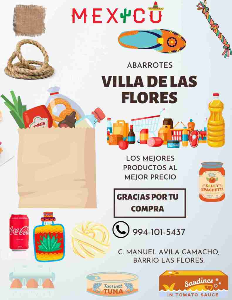 abarrotes huarache mecate cabo de hacha machete